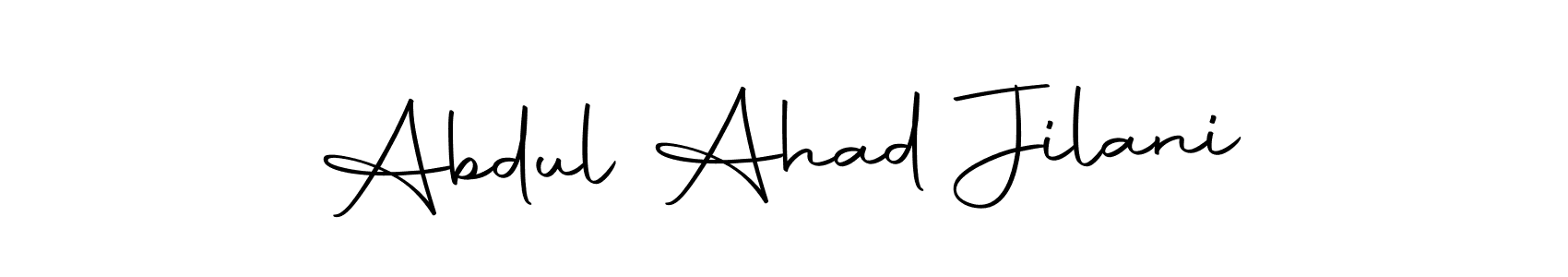 Similarly Autography-DOLnW is the best handwritten signature design. Signature creator online .You can use it as an online autograph creator for name Abdul Ahad Jilani. Abdul Ahad Jilani signature style 10 images and pictures png