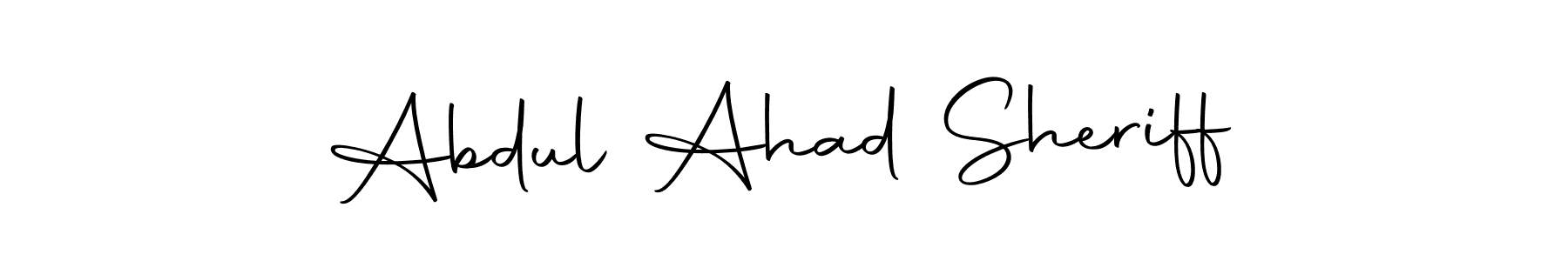 How to make Abdul Ahad Sheriff name signature. Use Autography-DOLnW style for creating short signs online. This is the latest handwritten sign. Abdul Ahad Sheriff signature style 10 images and pictures png