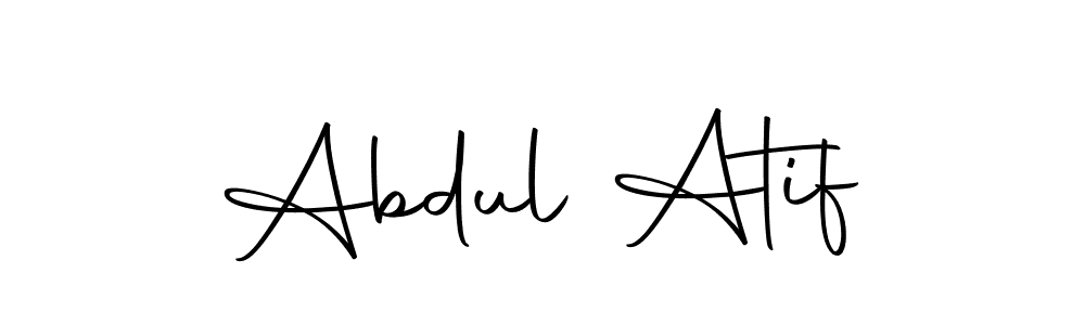 How to make Abdul Atif name signature. Use Autography-DOLnW style for creating short signs online. This is the latest handwritten sign. Abdul Atif signature style 10 images and pictures png
