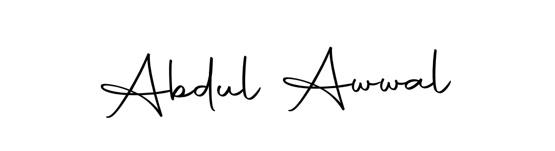 Also we have Abdul Awwal name is the best signature style. Create professional handwritten signature collection using Autography-DOLnW autograph style. Abdul Awwal signature style 10 images and pictures png