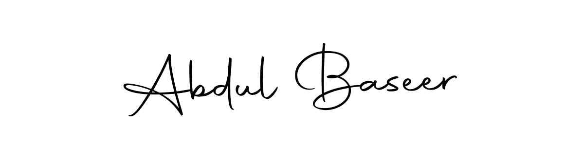 How to make Abdul Baseer name signature. Use Autography-DOLnW style for creating short signs online. This is the latest handwritten sign. Abdul Baseer signature style 10 images and pictures png