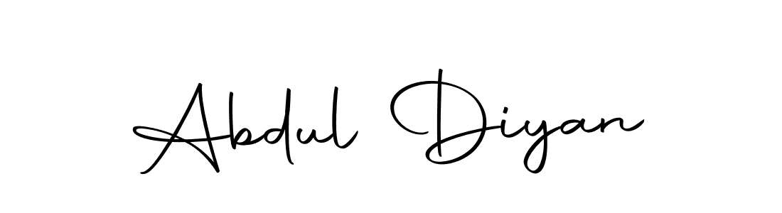 Design your own signature with our free online signature maker. With this signature software, you can create a handwritten (Autography-DOLnW) signature for name Abdul Diyan. Abdul Diyan signature style 10 images and pictures png