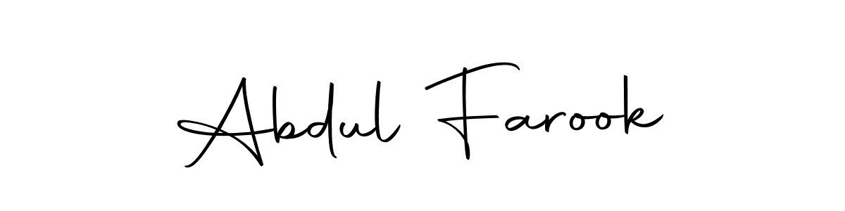 How to make Abdul Farook name signature. Use Autography-DOLnW style for creating short signs online. This is the latest handwritten sign. Abdul Farook signature style 10 images and pictures png