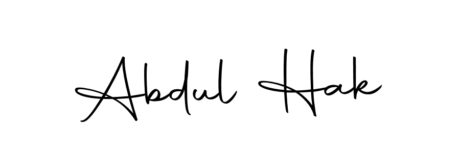 Use a signature maker to create a handwritten signature online. With this signature software, you can design (Autography-DOLnW) your own signature for name Abdul Hak. Abdul Hak signature style 10 images and pictures png