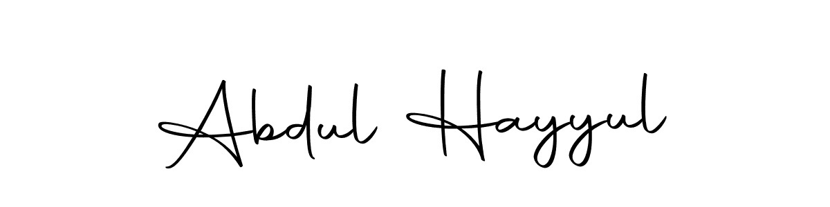 The best way (Autography-DOLnW) to make a short signature is to pick only two or three words in your name. The name Abdul Hayyul include a total of six letters. For converting this name. Abdul Hayyul signature style 10 images and pictures png