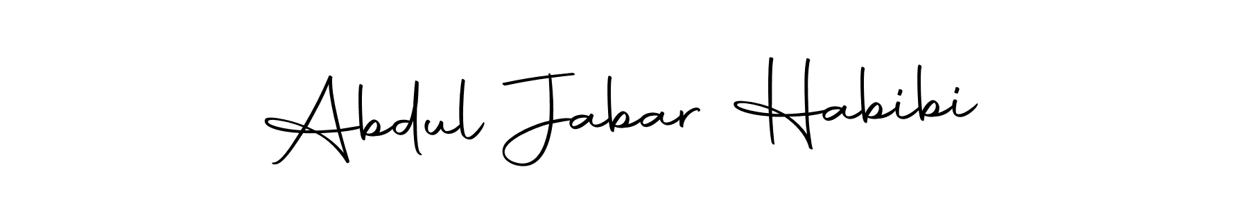 Autography-DOLnW is a professional signature style that is perfect for those who want to add a touch of class to their signature. It is also a great choice for those who want to make their signature more unique. Get Abdul Jabar Habibi name to fancy signature for free. Abdul Jabar Habibi signature style 10 images and pictures png