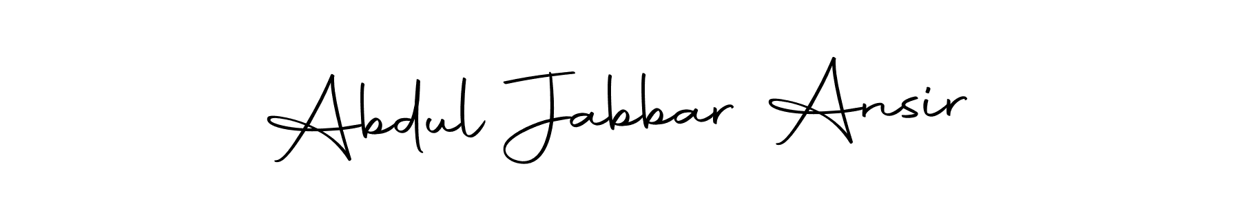 How to make Abdul Jabbar Ansir name signature. Use Autography-DOLnW style for creating short signs online. This is the latest handwritten sign. Abdul Jabbar Ansir signature style 10 images and pictures png