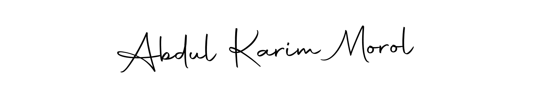 Design your own signature with our free online signature maker. With this signature software, you can create a handwritten (Autography-DOLnW) signature for name Abdul Karim Morol. Abdul Karim Morol signature style 10 images and pictures png