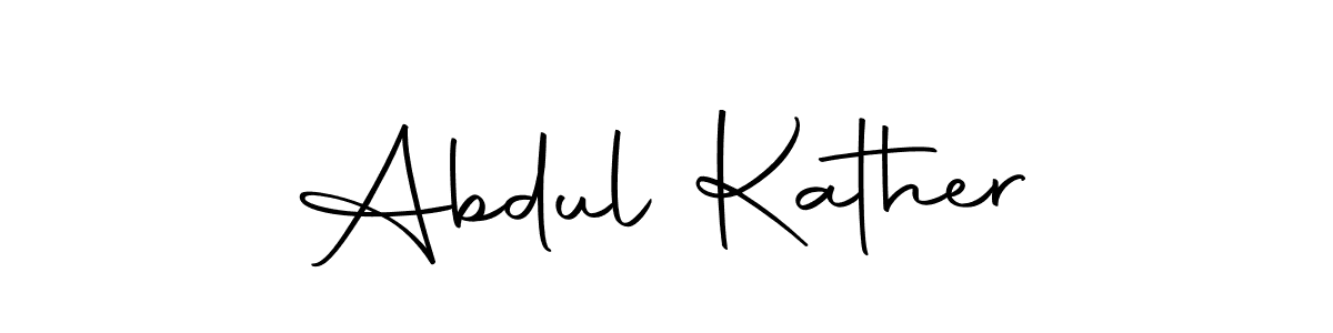 Design your own signature with our free online signature maker. With this signature software, you can create a handwritten (Autography-DOLnW) signature for name Abdul Kather. Abdul Kather signature style 10 images and pictures png