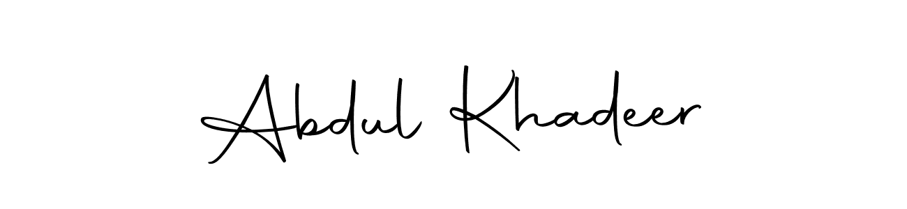 Create a beautiful signature design for name Abdul Khadeer. With this signature (Autography-DOLnW) fonts, you can make a handwritten signature for free. Abdul Khadeer signature style 10 images and pictures png