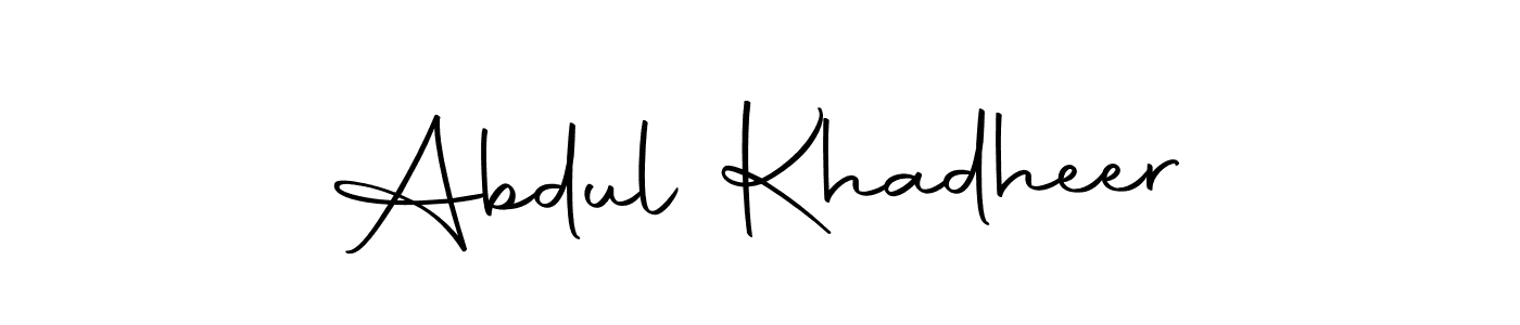 You can use this online signature creator to create a handwritten signature for the name Abdul Khadheer. This is the best online autograph maker. Abdul Khadheer signature style 10 images and pictures png