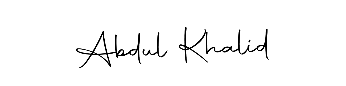 Create a beautiful signature design for name Abdul Khalid. With this signature (Autography-DOLnW) fonts, you can make a handwritten signature for free. Abdul Khalid signature style 10 images and pictures png