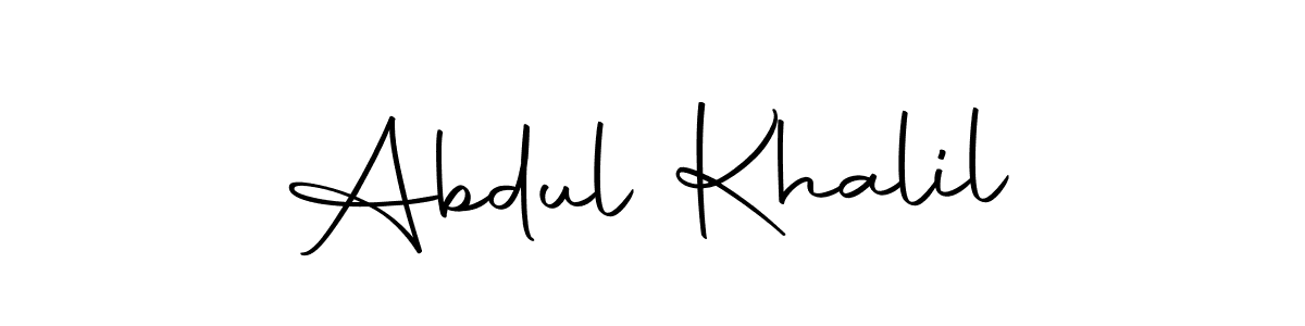 How to make Abdul Khalil name signature. Use Autography-DOLnW style for creating short signs online. This is the latest handwritten sign. Abdul Khalil signature style 10 images and pictures png