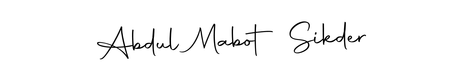 Make a beautiful signature design for name Abdul Mabot Sikder. With this signature (Autography-DOLnW) style, you can create a handwritten signature for free. Abdul Mabot Sikder signature style 10 images and pictures png