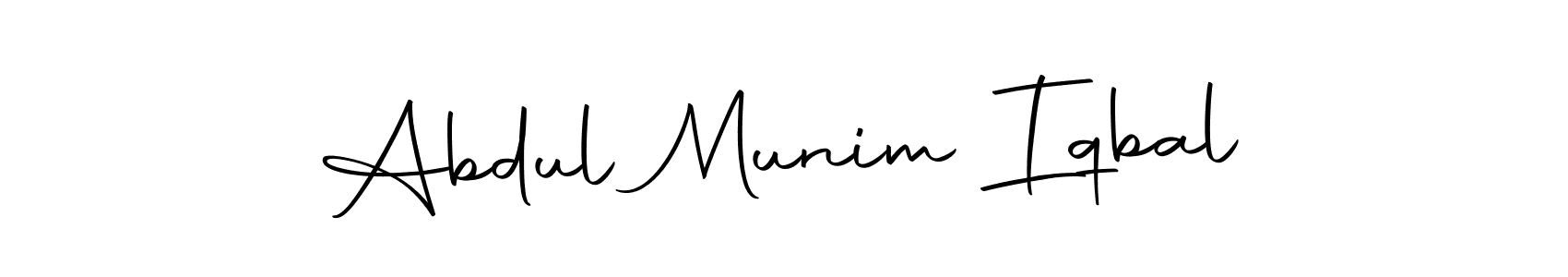 Create a beautiful signature design for name Abdul Munim Iqbal. With this signature (Autography-DOLnW) fonts, you can make a handwritten signature for free. Abdul Munim Iqbal signature style 10 images and pictures png