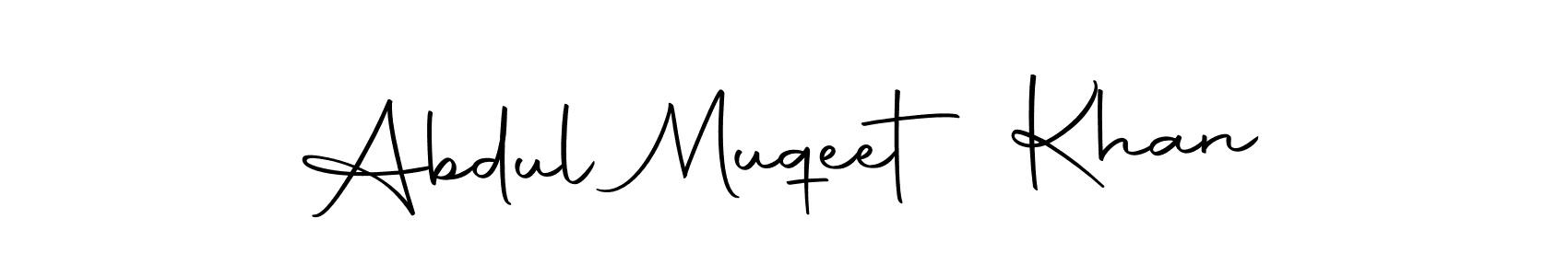 Use a signature maker to create a handwritten signature online. With this signature software, you can design (Autography-DOLnW) your own signature for name Abdul Muqeet Khan. Abdul Muqeet Khan signature style 10 images and pictures png