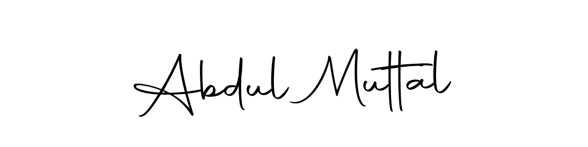 How to make Abdul Muttal name signature. Use Autography-DOLnW style for creating short signs online. This is the latest handwritten sign. Abdul Muttal signature style 10 images and pictures png