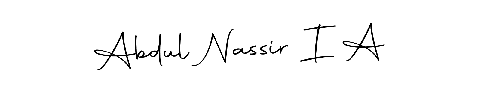 Design your own signature with our free online signature maker. With this signature software, you can create a handwritten (Autography-DOLnW) signature for name Abdul Nassir I A. Abdul Nassir I A signature style 10 images and pictures png