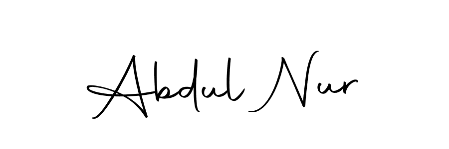 Make a beautiful signature design for name Abdul Nur. With this signature (Autography-DOLnW) style, you can create a handwritten signature for free. Abdul Nur signature style 10 images and pictures png