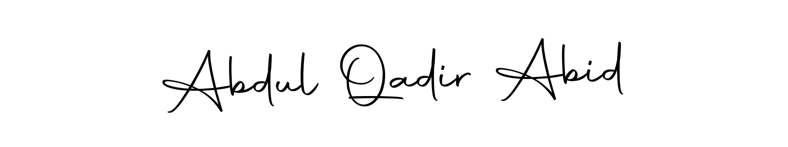 Use a signature maker to create a handwritten signature online. With this signature software, you can design (Autography-DOLnW) your own signature for name Abdul Qadir Abid. Abdul Qadir Abid signature style 10 images and pictures png