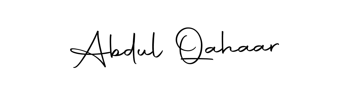 Design your own signature with our free online signature maker. With this signature software, you can create a handwritten (Autography-DOLnW) signature for name Abdul Qahaar. Abdul Qahaar signature style 10 images and pictures png