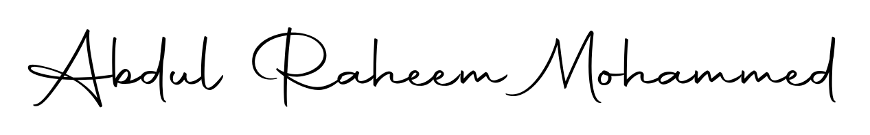 Explore multiple handwriting variations for Abdul Raheem Mohammed including this stunning Autography-DOLnW design. Free to use across all platforms. Abdul Raheem Mohammed signature style 10 images and pictures png