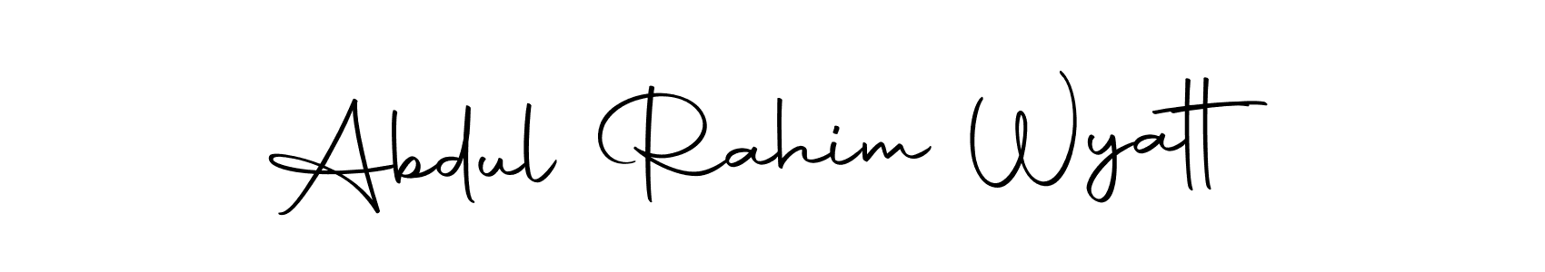 The best way (Autography-DOLnW) to make a short signature is to pick only two or three words in your name. The name Abdul Rahim Wyatt include a total of six letters. For converting this name. Abdul Rahim Wyatt signature style 10 images and pictures png