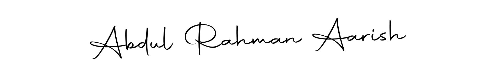 How to make Abdul Rahman Aarish name signature. Use Autography-DOLnW style for creating short signs online. This is the latest handwritten sign. Abdul Rahman Aarish signature style 10 images and pictures png