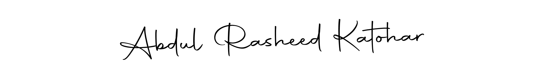 How to make Abdul Rasheed Katohar name signature. Use Autography-DOLnW style for creating short signs online. This is the latest handwritten sign. Abdul Rasheed Katohar signature style 10 images and pictures png