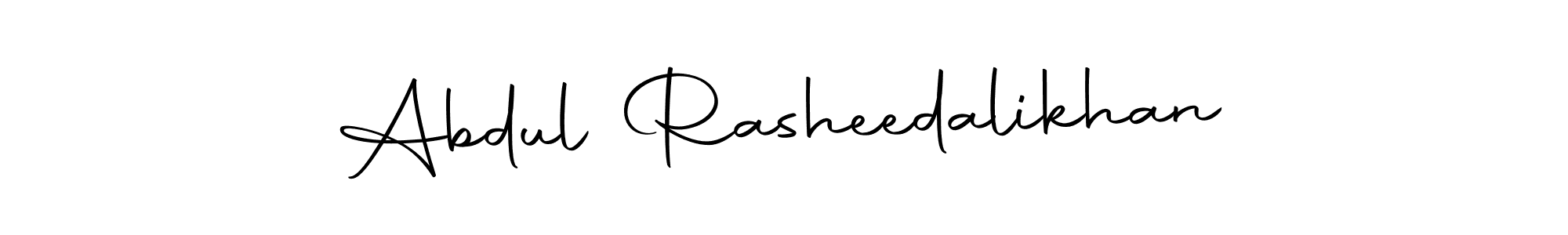 How to make Abdul Rasheedalikhan name signature. Use Autography-DOLnW style for creating short signs online. This is the latest handwritten sign. Abdul Rasheedalikhan signature style 10 images and pictures png