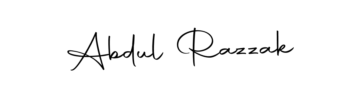 How to make Abdul Razzak name signature. Use Autography-DOLnW style for creating short signs online. This is the latest handwritten sign. Abdul Razzak signature style 10 images and pictures png