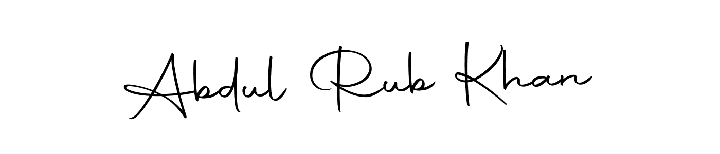 Design your own signature with our free online signature maker. With this signature software, you can create a handwritten (Autography-DOLnW) signature for name Abdul Rub Khan. Abdul Rub Khan signature style 10 images and pictures png