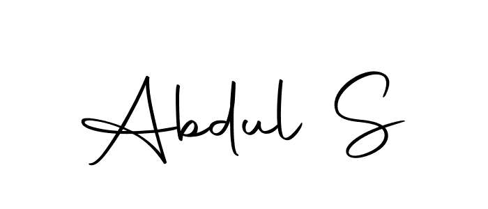 Design your own signature with our free online signature maker. With this signature software, you can create a handwritten (Autography-DOLnW) signature for name Abdul S. Abdul S signature style 10 images and pictures png