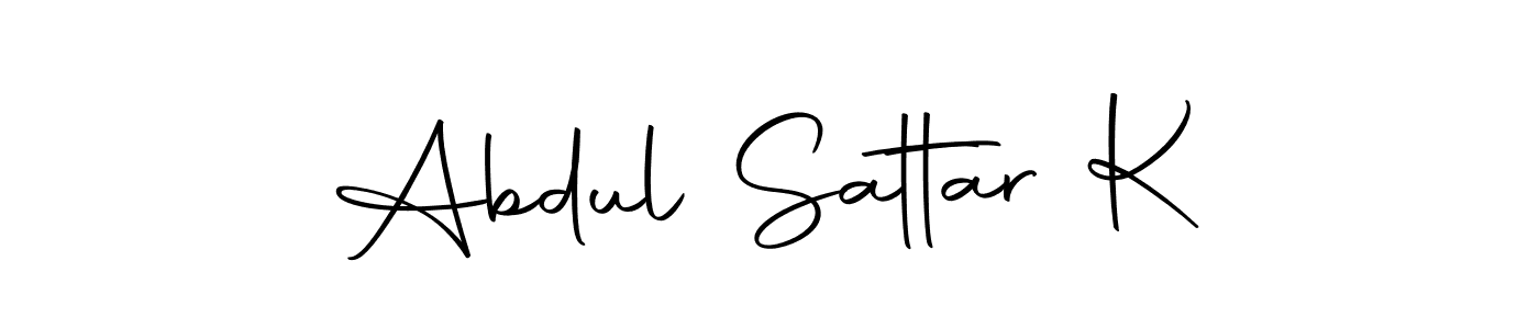 Create a beautiful signature design for name Abdul Sattar K. With this signature (Autography-DOLnW) fonts, you can make a handwritten signature for free. Abdul Sattar K signature style 10 images and pictures png