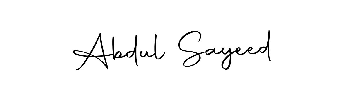 How to make Abdul Sayeed name signature. Use Autography-DOLnW style for creating short signs online. This is the latest handwritten sign. Abdul Sayeed signature style 10 images and pictures png