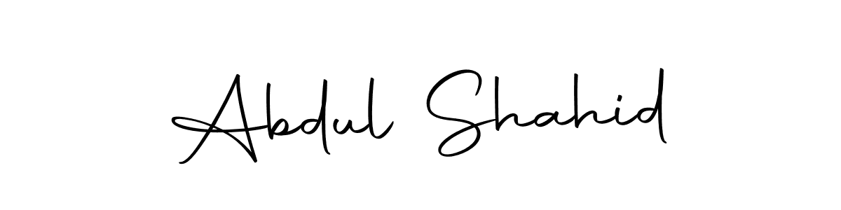 How to make Abdul Shahid name signature. Use Autography-DOLnW style for creating short signs online. This is the latest handwritten sign. Abdul Shahid signature style 10 images and pictures png