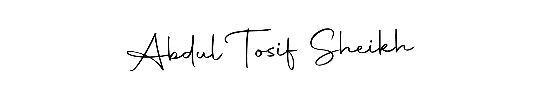 How to make Abdul Tosif Sheikh name signature. Use Autography-DOLnW style for creating short signs online. This is the latest handwritten sign. Abdul Tosif Sheikh signature style 10 images and pictures png