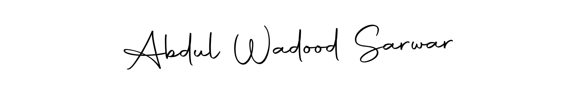 Create a beautiful signature design for name Abdul Wadood Sarwar. With this signature (Autography-DOLnW) fonts, you can make a handwritten signature for free. Abdul Wadood Sarwar signature style 10 images and pictures png