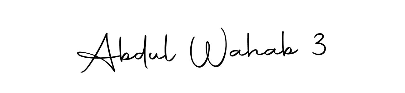 You can use this online signature creator to create a handwritten signature for the name Abdul Wahab 3. This is the best online autograph maker. Abdul Wahab 3 signature style 10 images and pictures png