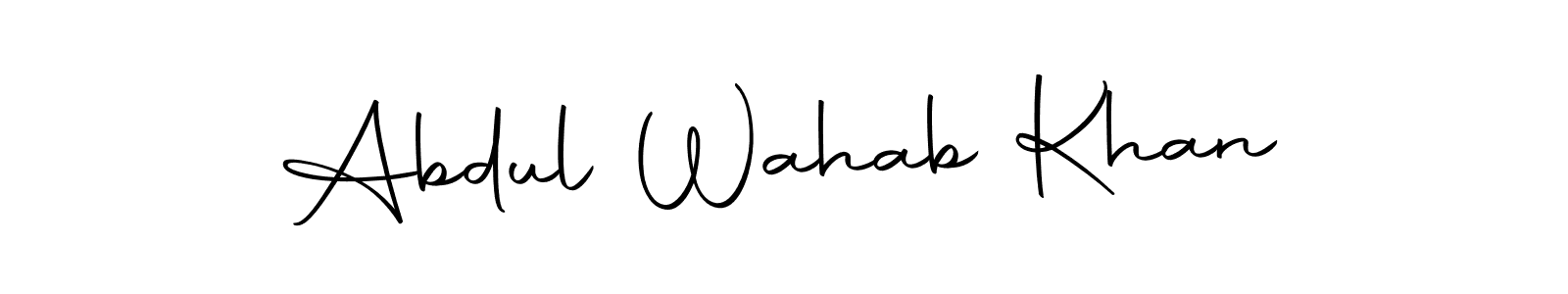 Similarly Autography-DOLnW is the best handwritten signature design. Signature creator online .You can use it as an online autograph creator for name Abdul Wahab Khan. Abdul Wahab Khan signature style 10 images and pictures png