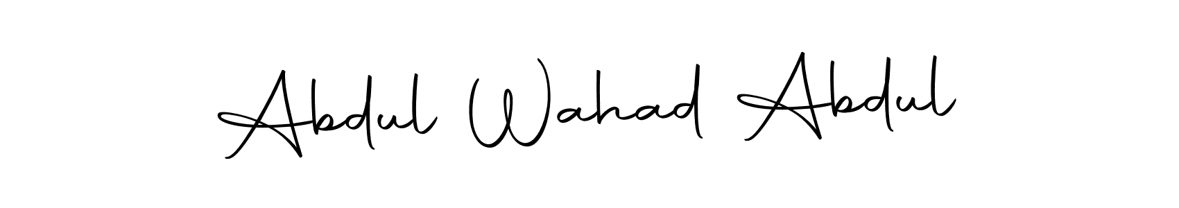 How to make Abdul Wahad Abdul name signature. Use Autography-DOLnW style for creating short signs online. This is the latest handwritten sign. Abdul Wahad Abdul signature style 10 images and pictures png