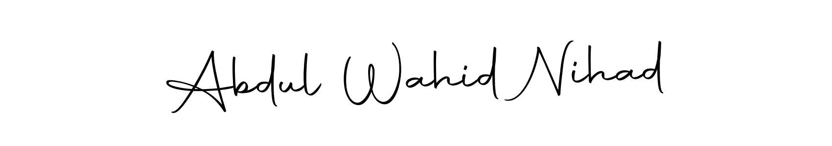 Also we have Abdul Wahid Nihad name is the best signature style. Create professional handwritten signature collection using Autography-DOLnW autograph style. Abdul Wahid Nihad signature style 10 images and pictures png