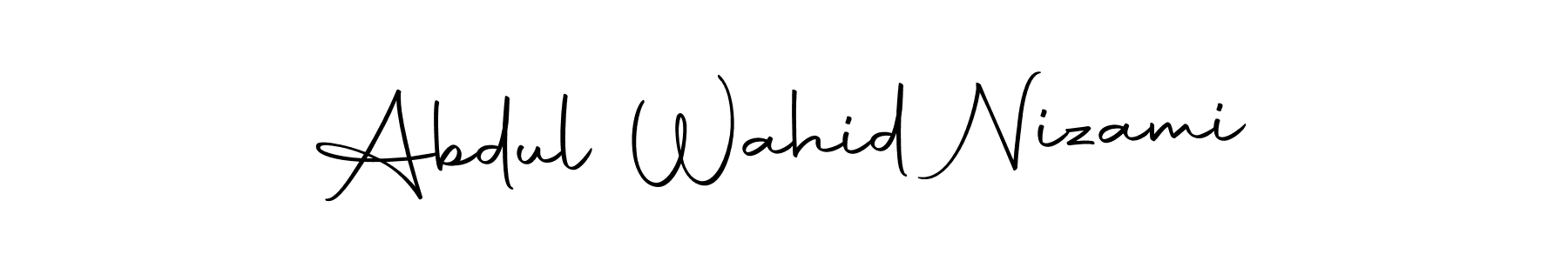 Make a beautiful signature design for name Abdul Wahid Nizami. Use this online signature maker to create a handwritten signature for free. Abdul Wahid Nizami signature style 10 images and pictures png