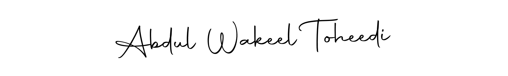 You should practise on your own different ways (Autography-DOLnW) to write your name (Abdul Wakeel Toheedi) in signature. don't let someone else do it for you. Abdul Wakeel Toheedi signature style 10 images and pictures png