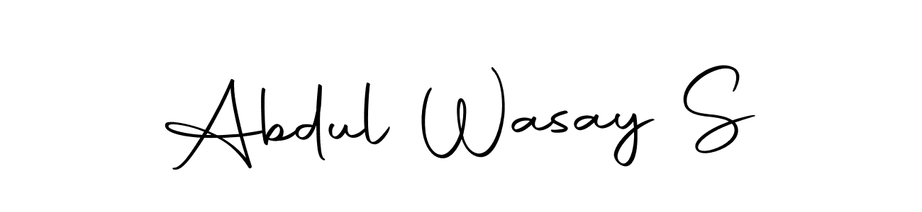 Also we have Abdul Wasay S name is the best signature style. Create professional handwritten signature collection using Autography-DOLnW autograph style. Abdul Wasay S signature style 10 images and pictures png