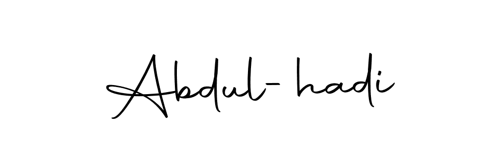 Create a beautiful signature design for name Abdul-hadi. With this signature (Autography-DOLnW) fonts, you can make a handwritten signature for free. Abdul-hadi signature style 10 images and pictures png