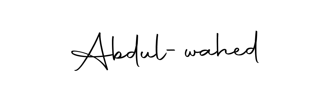 Design your own signature with our free online signature maker. With this signature software, you can create a handwritten (Autography-DOLnW) signature for name Abdul-wahed. Abdul-wahed signature style 10 images and pictures png