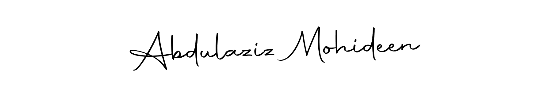 Use a signature maker to create a handwritten signature online. With this signature software, you can design (Autography-DOLnW) your own signature for name Abdulaziz Mohideen. Abdulaziz Mohideen signature style 10 images and pictures png