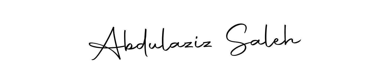 How to make Abdulaziz Saleh name signature. Use Autography-DOLnW style for creating short signs online. This is the latest handwritten sign. Abdulaziz Saleh signature style 10 images and pictures png
