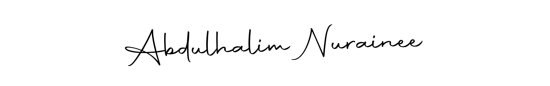 Make a beautiful signature design for name Abdulhalim Nurainee. Use this online signature maker to create a handwritten signature for free. Abdulhalim Nurainee signature style 10 images and pictures png